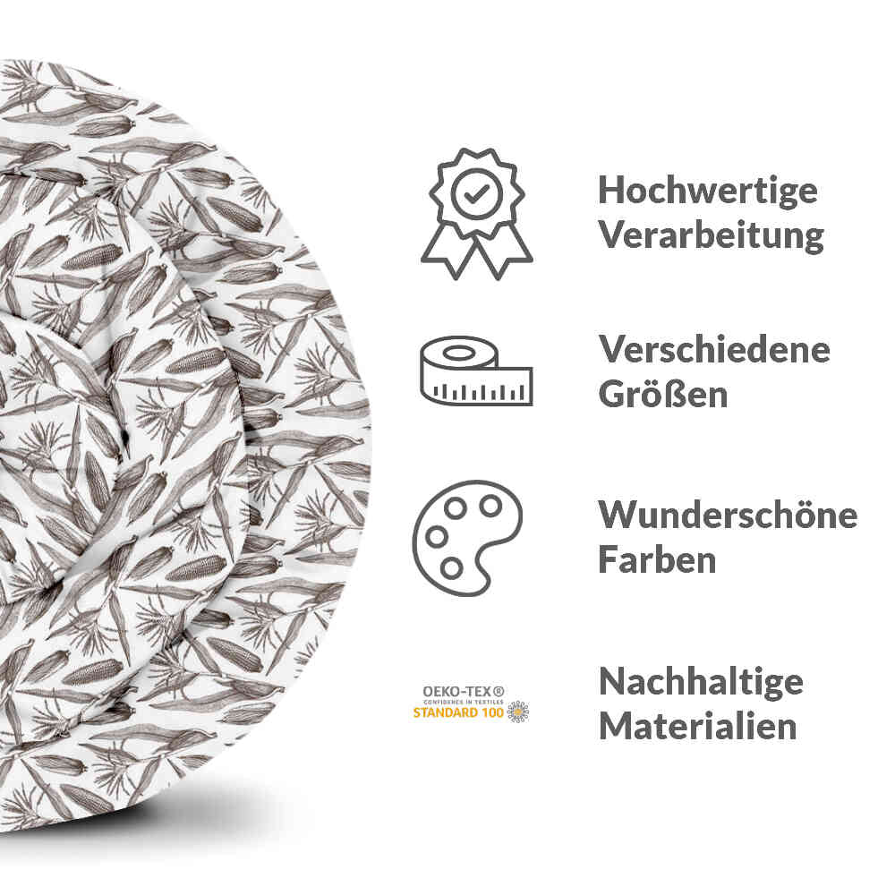 Original Therapiedecke - Baumwollbezug Weiß mit Mais