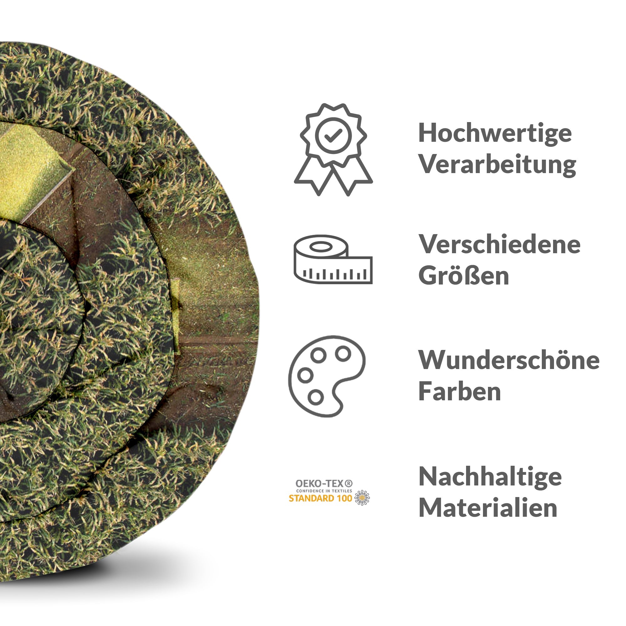 Original Therapiedecke - Baumwoll Bettwäsche Set Grünes Feld