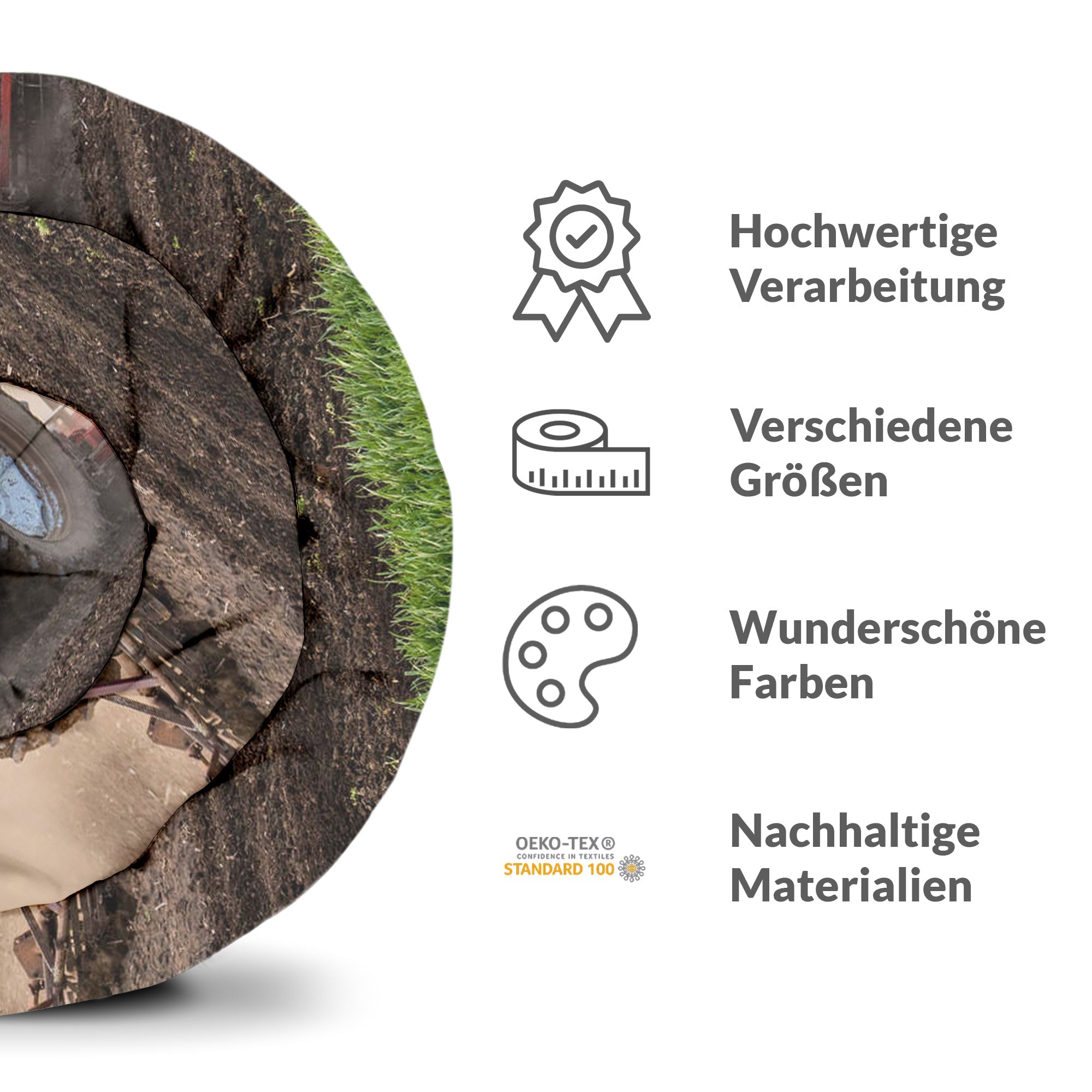 Original Therapiedecke - Baumwollbezug mit großem Traktor