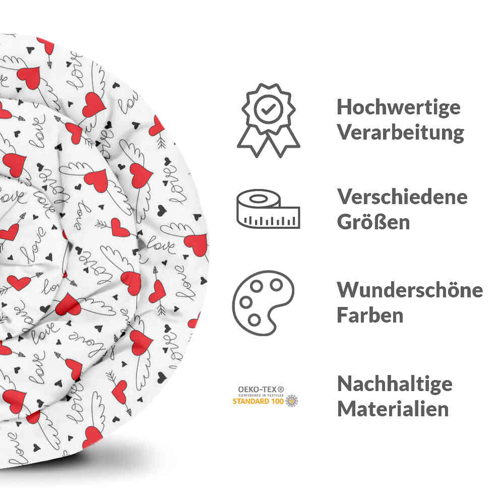 Original Therapiedecke - Baumwollbezug Liebe verleiht Flügel