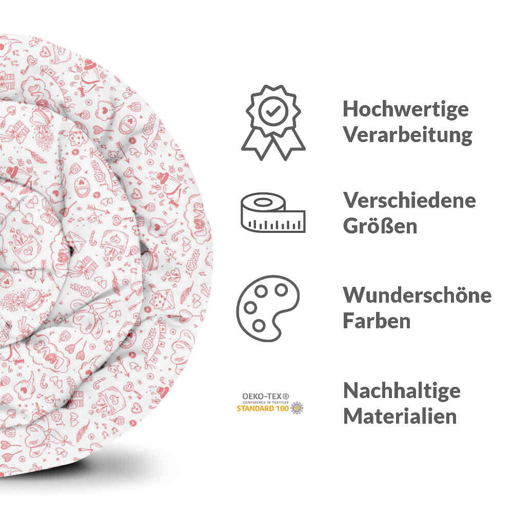 Original Therapiedecke - Baumwollbezug Be my Valentine