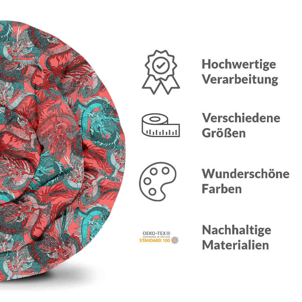 Original Therapiedecke - Baumwollbezug Abstrakt Rot