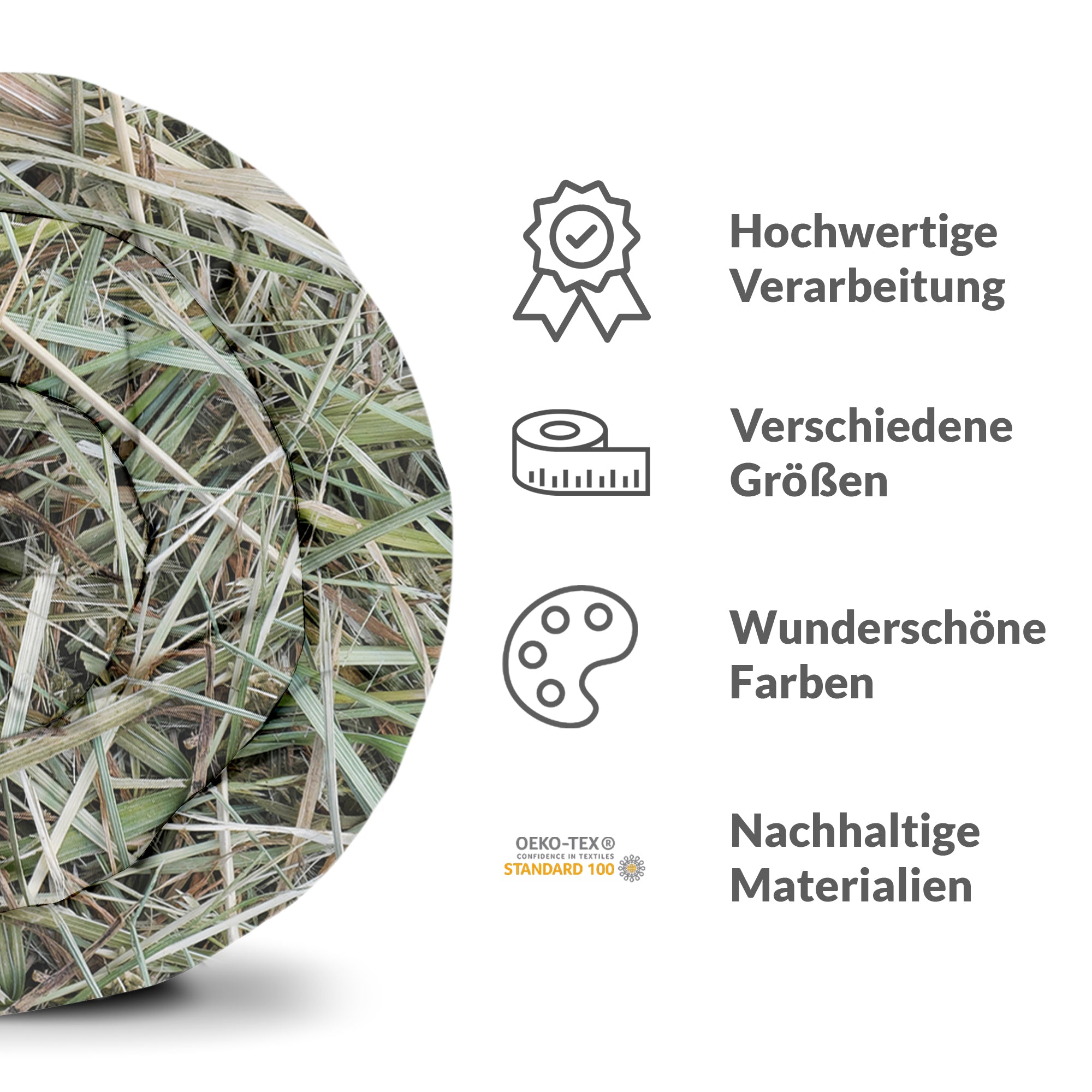 Original Therapiedecke - Baumwoll Bettwäsche Set Weiß mit Stroh