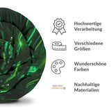 Original Therapiedecke - Baumwollbezug Grün mit chinesischen Schriftzeichen