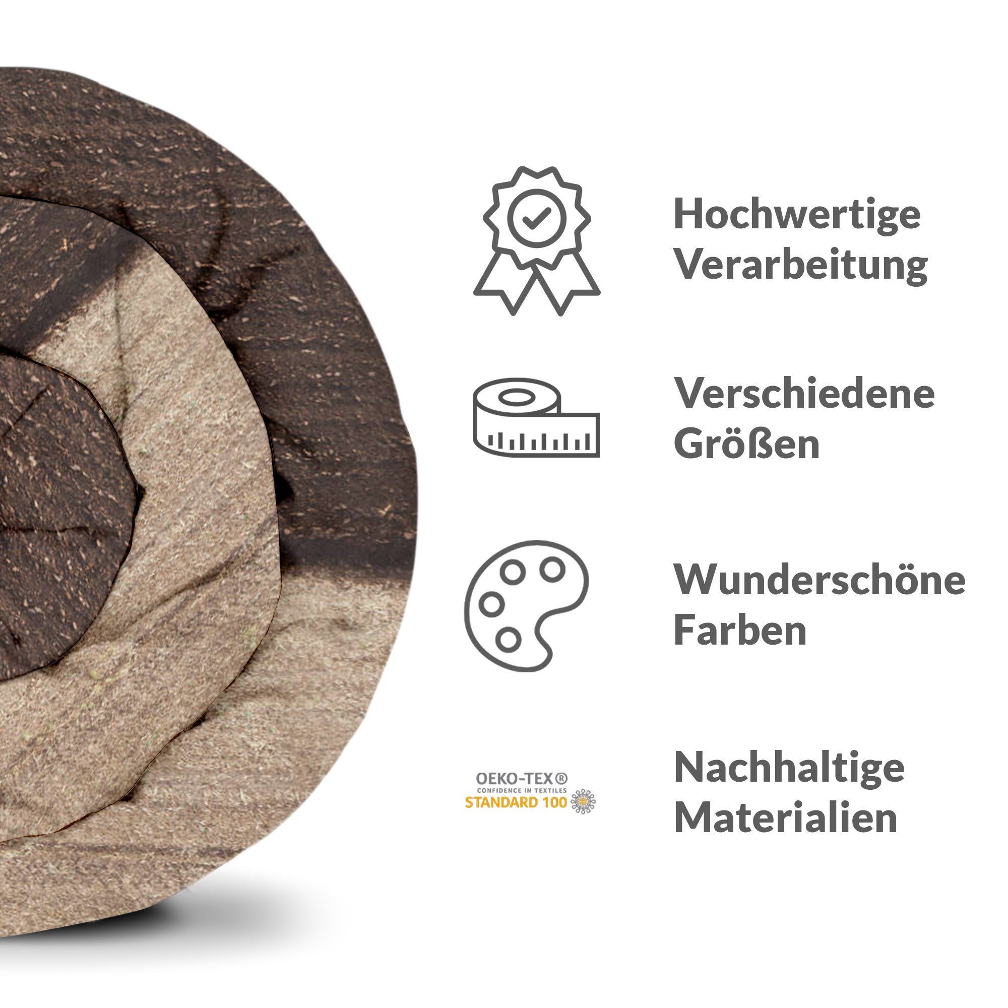 Original Therapiedecke - Baumwollbezug Braun Ackerland