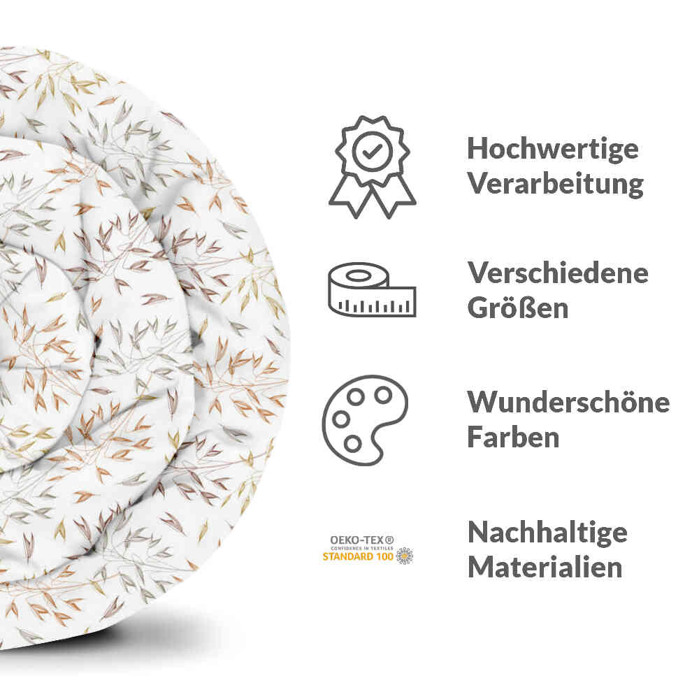 Original Therapiedecke - Baumwollbezug mit zarten bunten Ästen