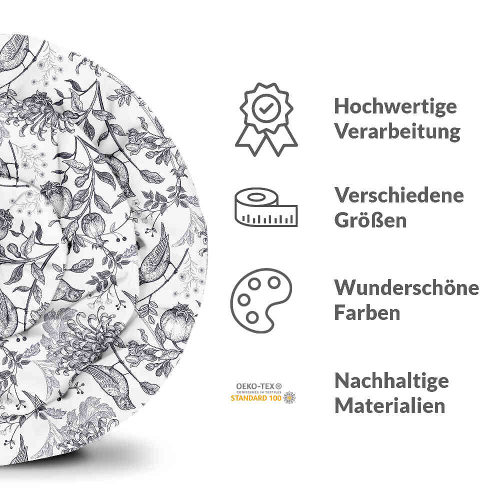 Original Therapiedecke - Baumwollbezug Grau Frühling