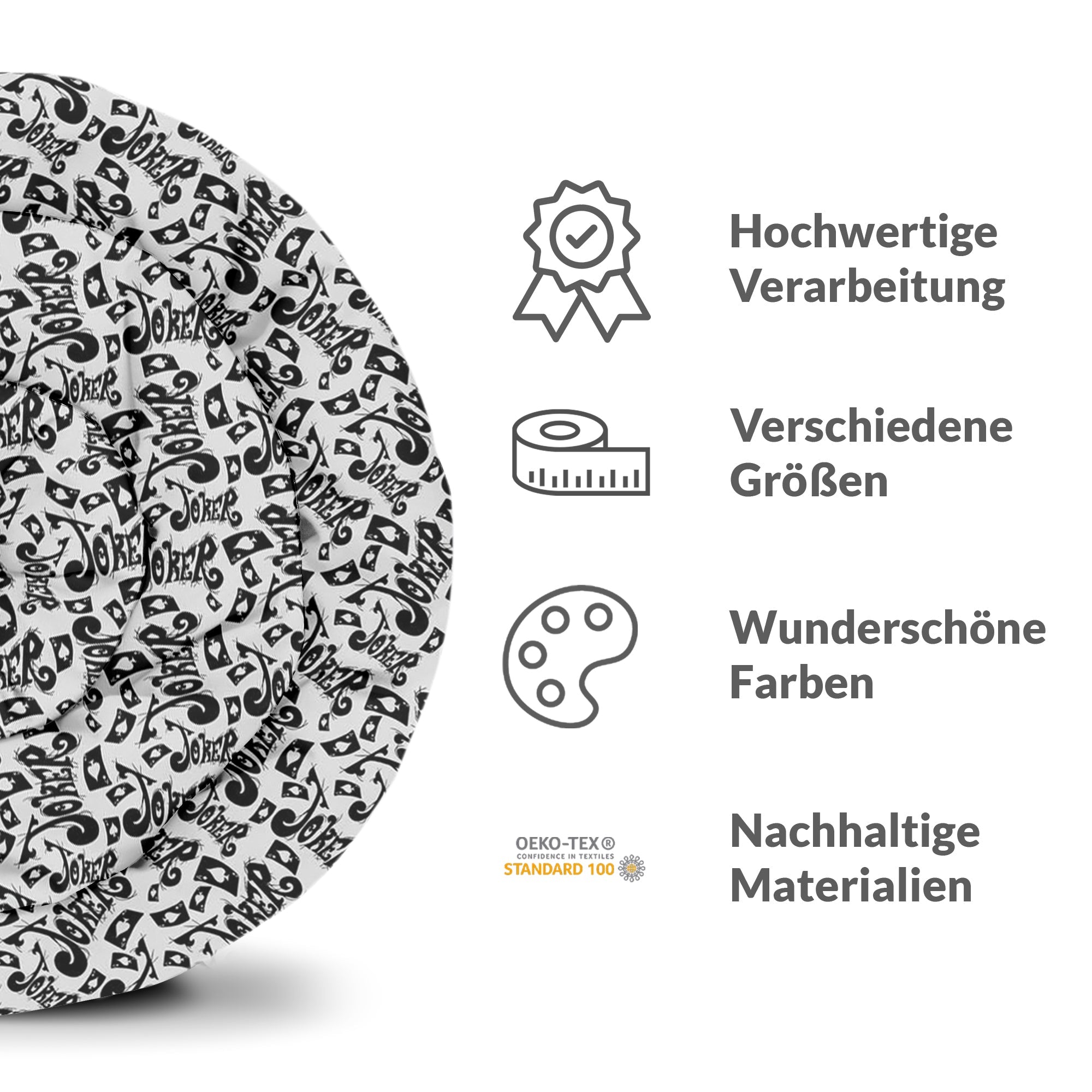 Original Therapiedecke - Baumwoll Bettwäsche Set Schriftzug in Schwarz Joker
