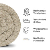 Original Therapiedecke - Baumwollbezug Beige mit Blattform Schwarz
