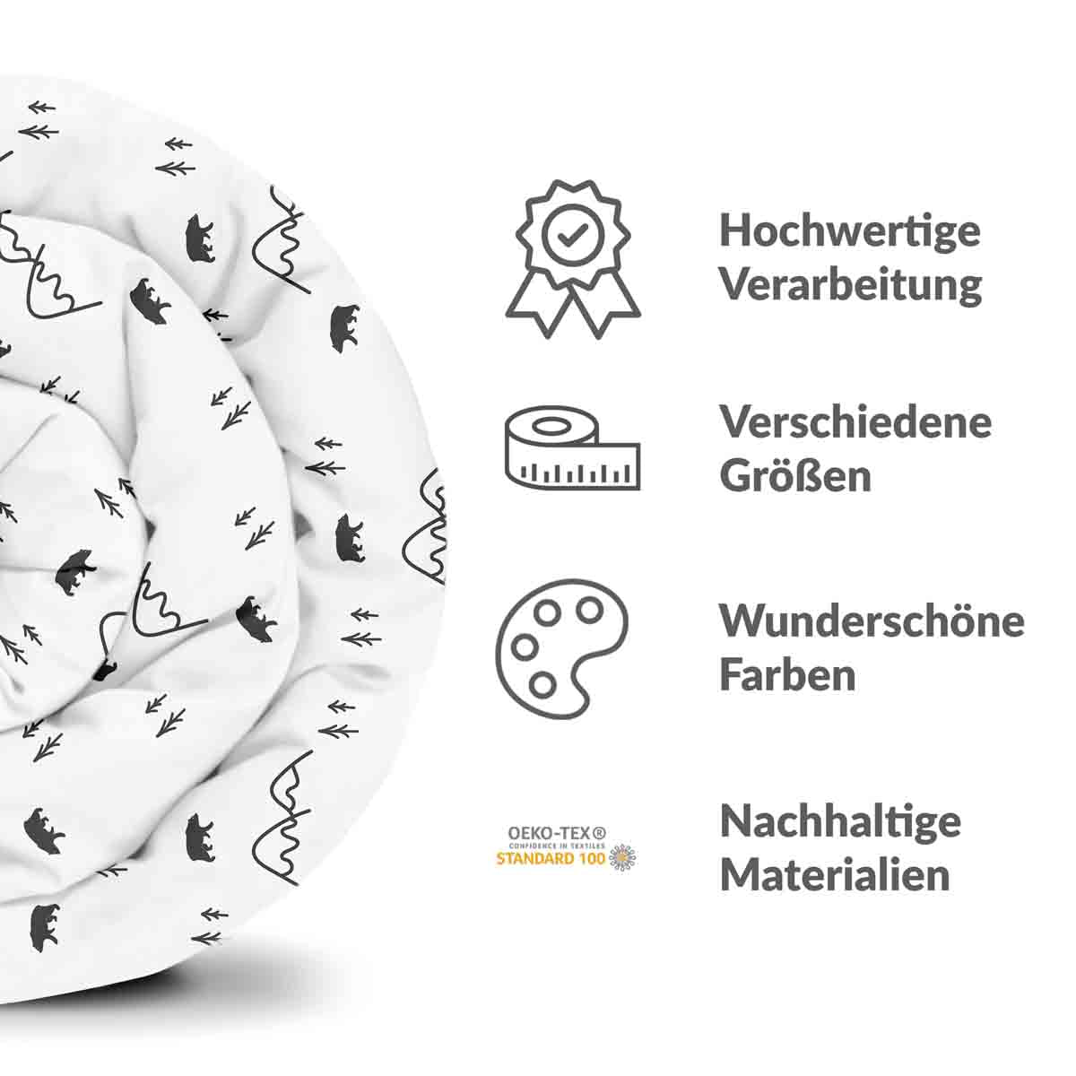 Original Therapiedecke - Baumwoll Bettwäsche Set Wald in Kanada
