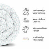 Original Therapiedecke - Baumwollbezug mit blauen Tropfen