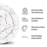 Original Therapiedecke - Baumwollbezug Weiß mit kleinen Katzen