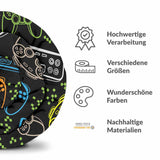 Original Therapiedecke - Baumwollbezug Schwarz mit Spielkonsolen