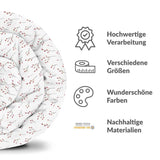 Original Therapiedecke - Baumwollbezug Weiß mit zarten Rosen