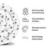 Original Therapiedecke - Baumwollbezug Weiß mit grauen Quasten