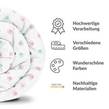 Original Therapiedecke - Baumwollbezug Weiß mit bunten Pfoten