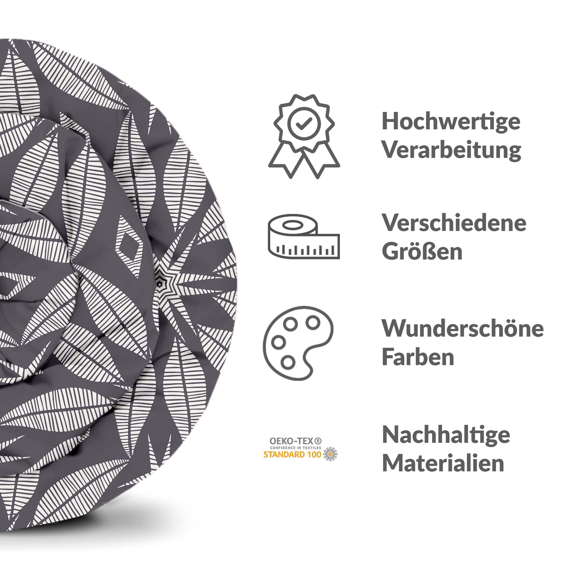 Original Therapiedecke - Baumwoll Bettwäsche Set mit großer Blume