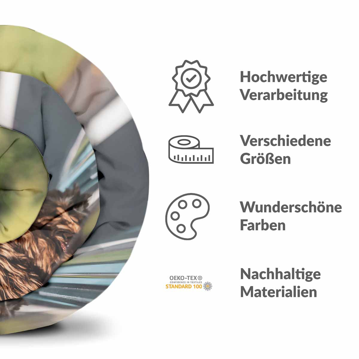 Original Therapiedecke - Baumwoll Bettwäsche Set mit Hund im Auto
