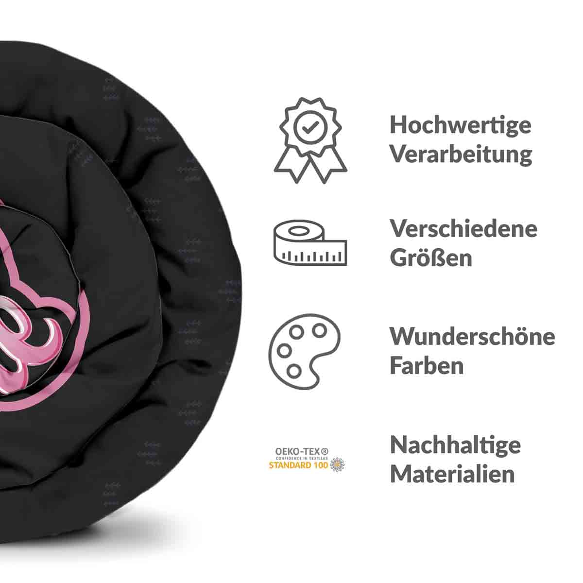 Original Therapiedecke - Baumwoll Bettwäsche Set Schwarz Squid