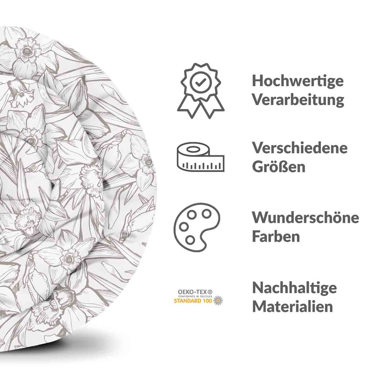 Original Therapiedecke - Baumwoll Bettwäsche Set mit Narzissen