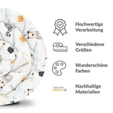 Original Therapiedecke - Baumwollbezug Weiß mit Zootieren