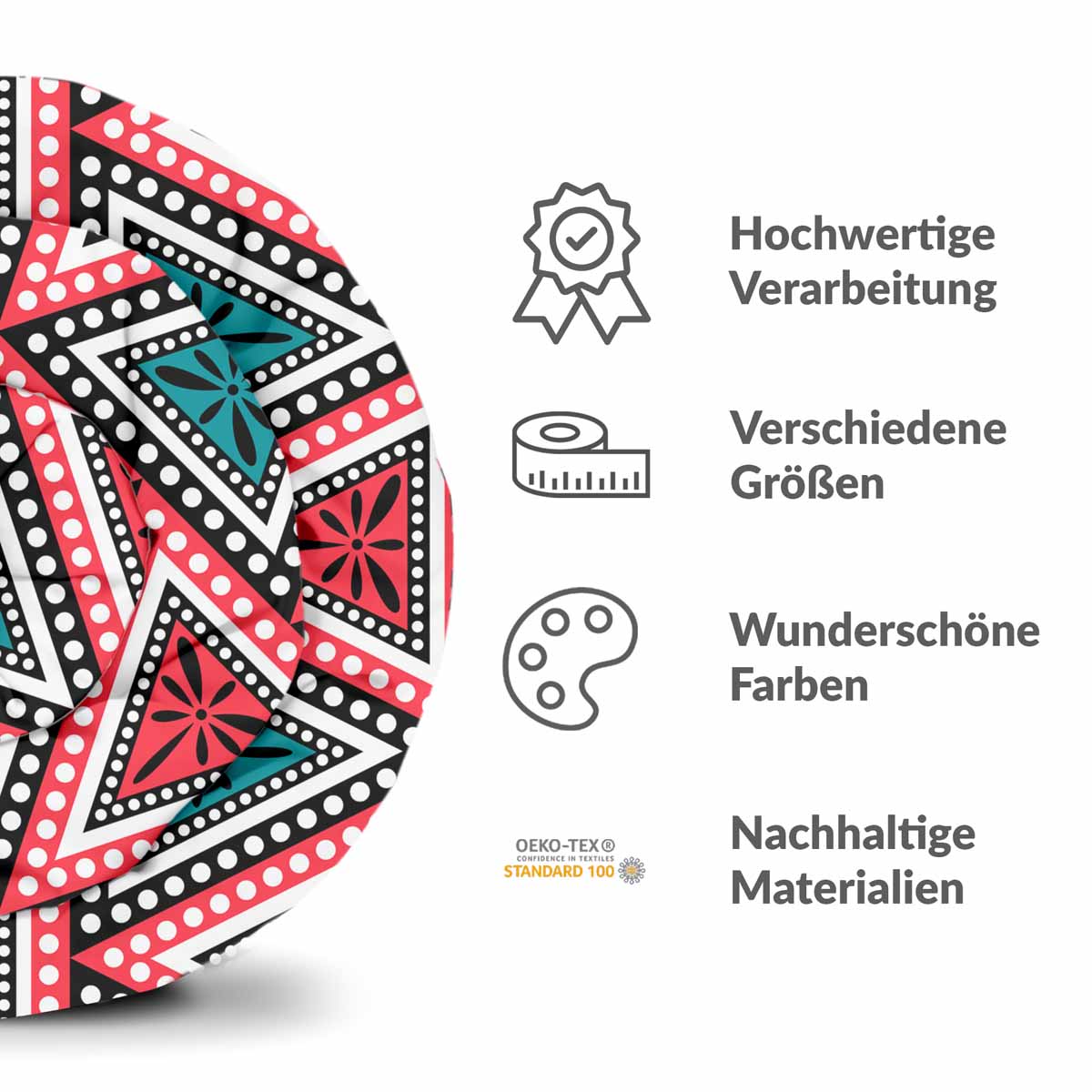 Original Therapiedecke - Baumwollbezug mit bunten Dreiecken