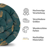 Original Therapiedecke - Baumwollbezug Grün mit goldenem Blatt