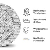Original Therapiedecke - Baumwollbezug Grau mit Ahornblättern