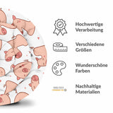 Original Therapiedecke - Baumwollbezug Weiß mit Zahlen und Schweinen
