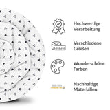 Original Therapiedecke - Baumwollbezug Weiß mit schwarzen Dreiecken