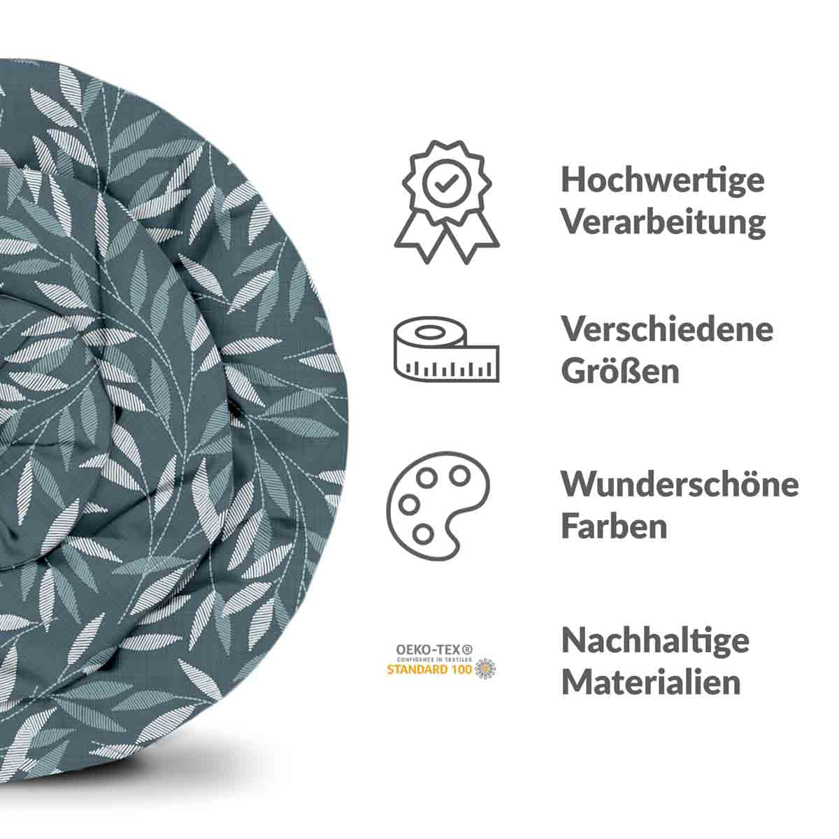 Original Therapiedecke - Baumwollbezug mit blauen Zweigen