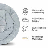 Original Therapiedecke - Baumwollbezug Grau mit Schneeflocken