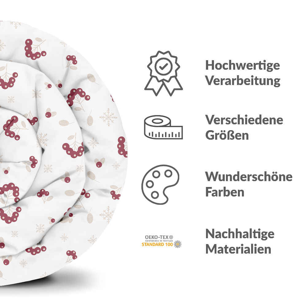 Original Therapiedecke - Baumwollbezug mit Beerenstrauch