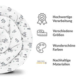 Original Therapiedecke - Baumwollbezug Weiß mit Punkten und Bäumen
