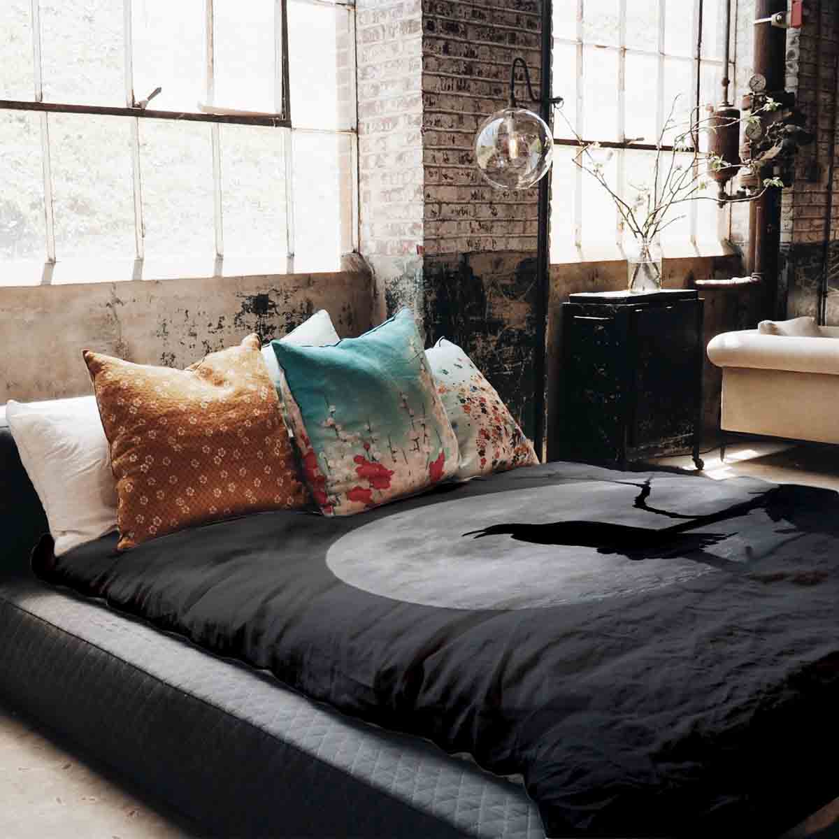 Original Therapiedecke - Baumwoll Bettwäsche Set Rabe im Mondlicht