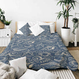 Original Therapiedecke - Baumwollbezug Blau mit Muscheln