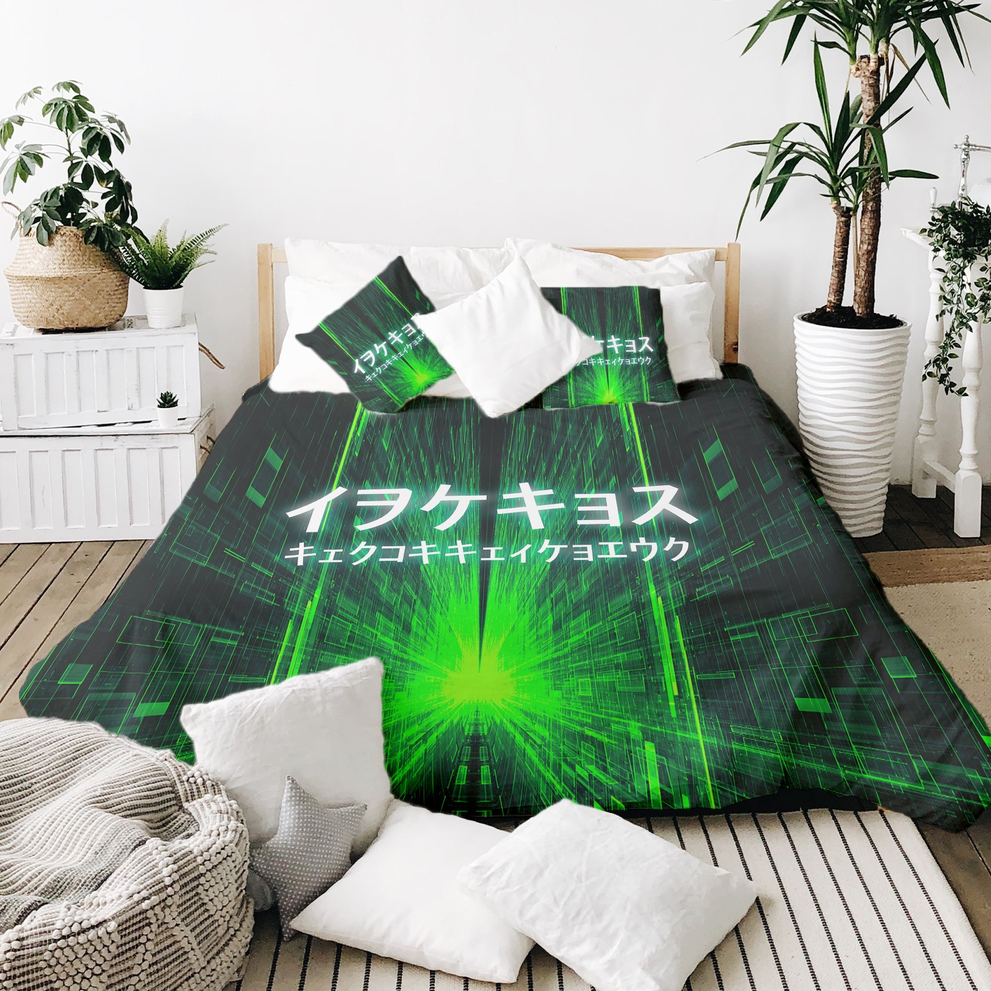 Original Therapiedecke - Baumwoll Bettwäsche Set mit chinesischem Schriftzug