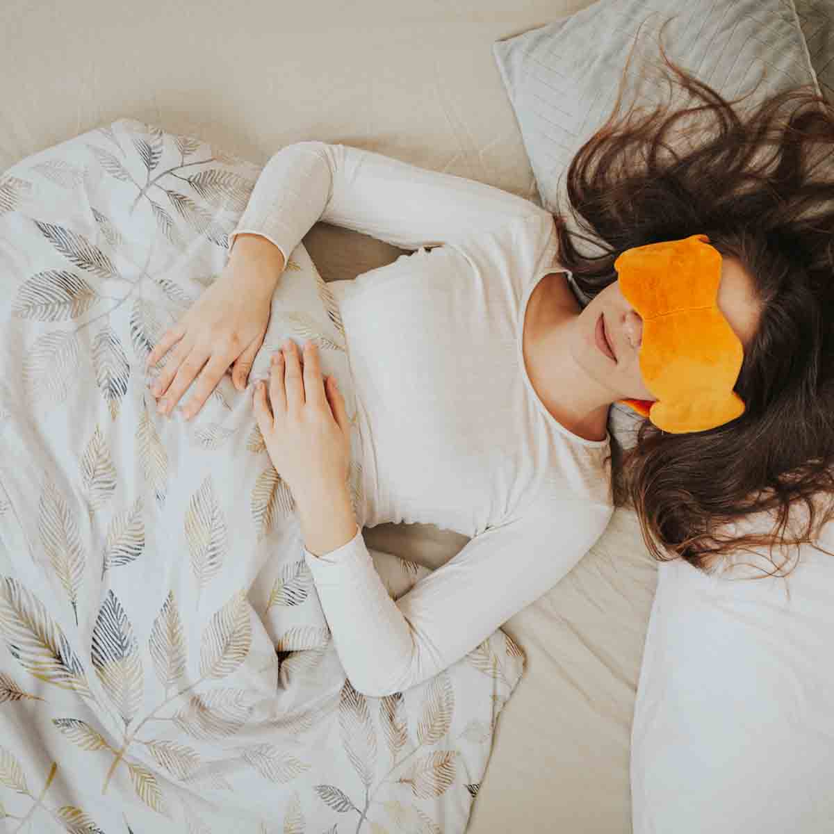 Original Therapiedecke - Baumwollbezug Weiß mit hellbraunen Ästen