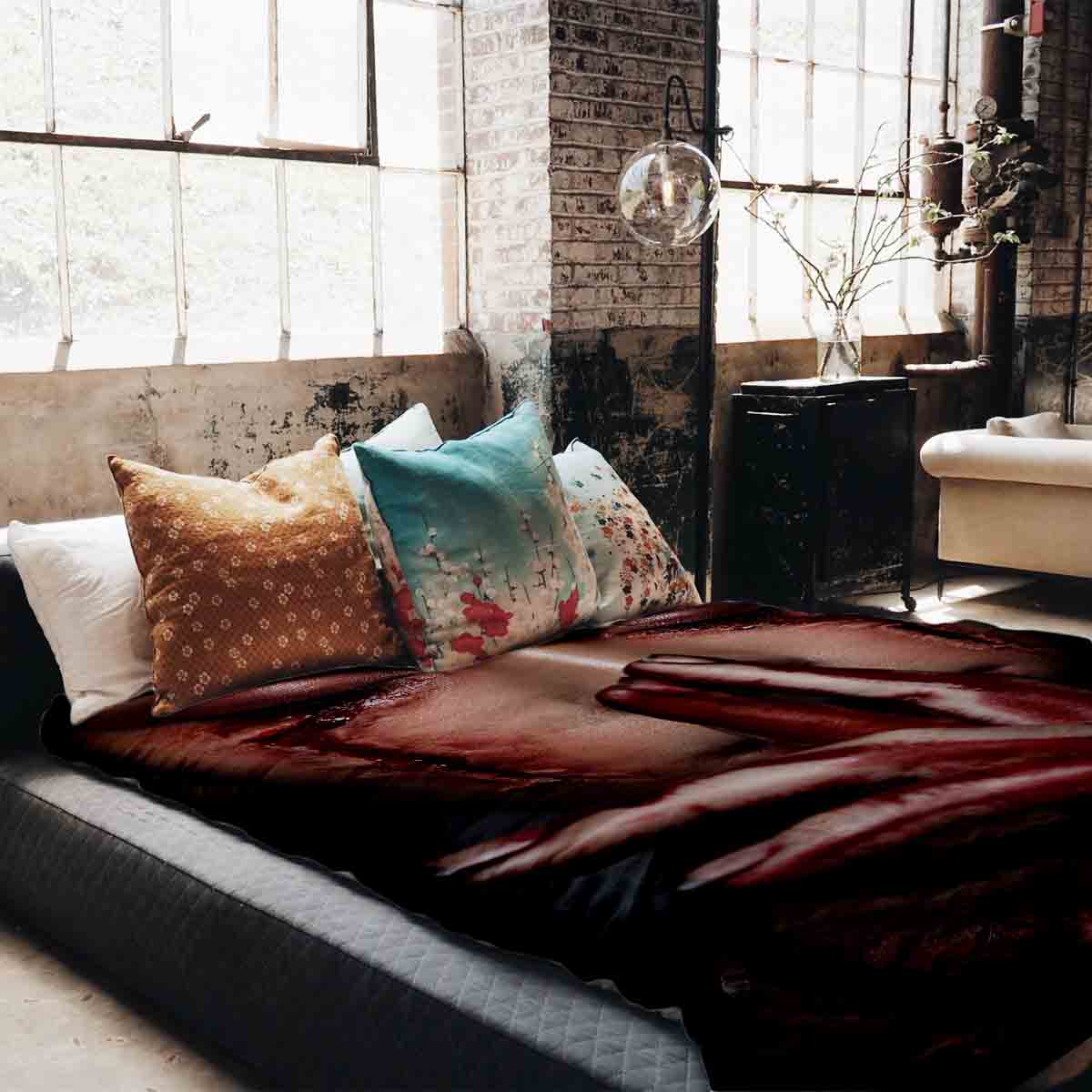 Original Therapiedecke - Baumwoll Bettwäsche Set Halloween Gesicht