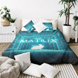 Original Therapiedecke - Baumwollbezug Blau Matrix