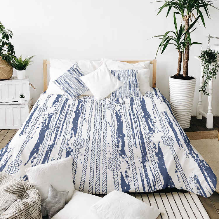 Original Therapiedecke - Baumwoll Bettwäsche Set gestreiftes Muster