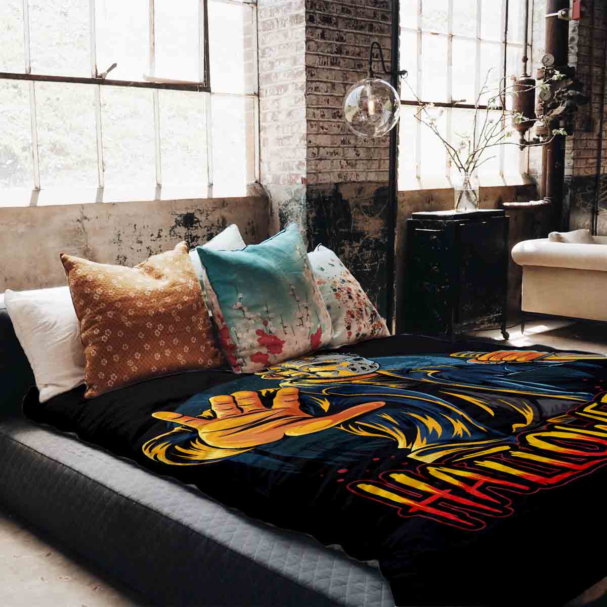 Original Therapiedecke - Baumwoll Bettwäsche Set Halloween 2