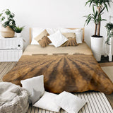 Therapiedecken Bettwäschen Set Braun Acker