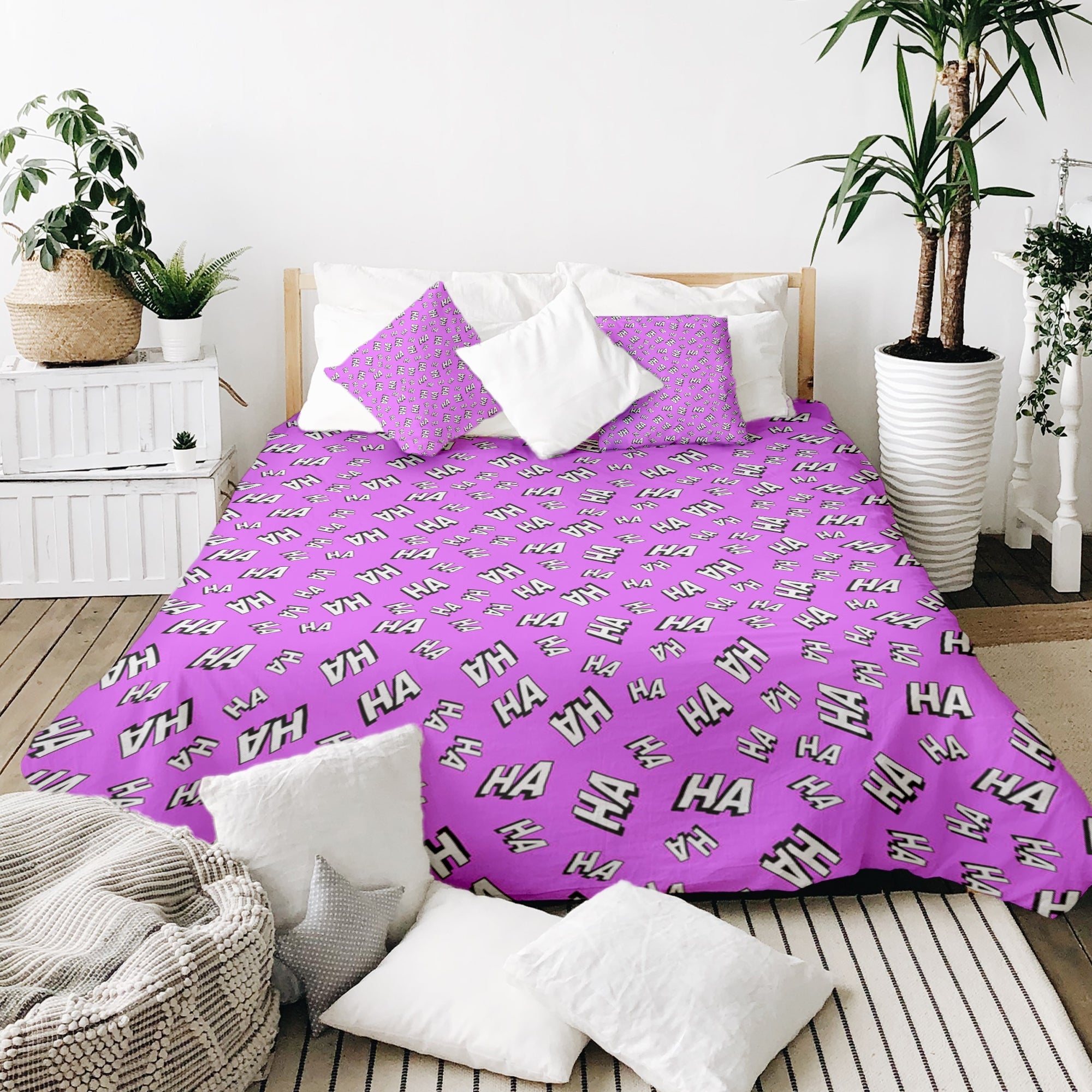 Original Therapiedecke - Baumwoll Bettwäsche Set Ha Ha Ha
