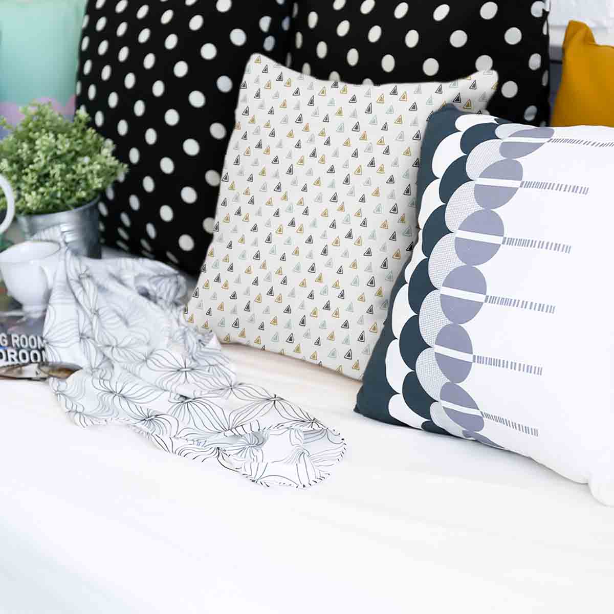 Gesundheitskissen mit kleinen Dreiecken