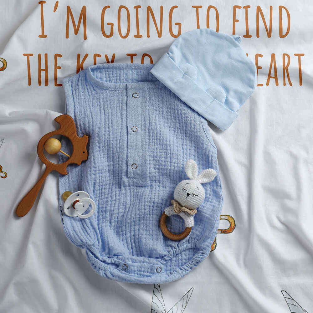 Original Therapiedecke - Baumwoll Bettwäsche Set Weiß mit fliegendem Schlüssel