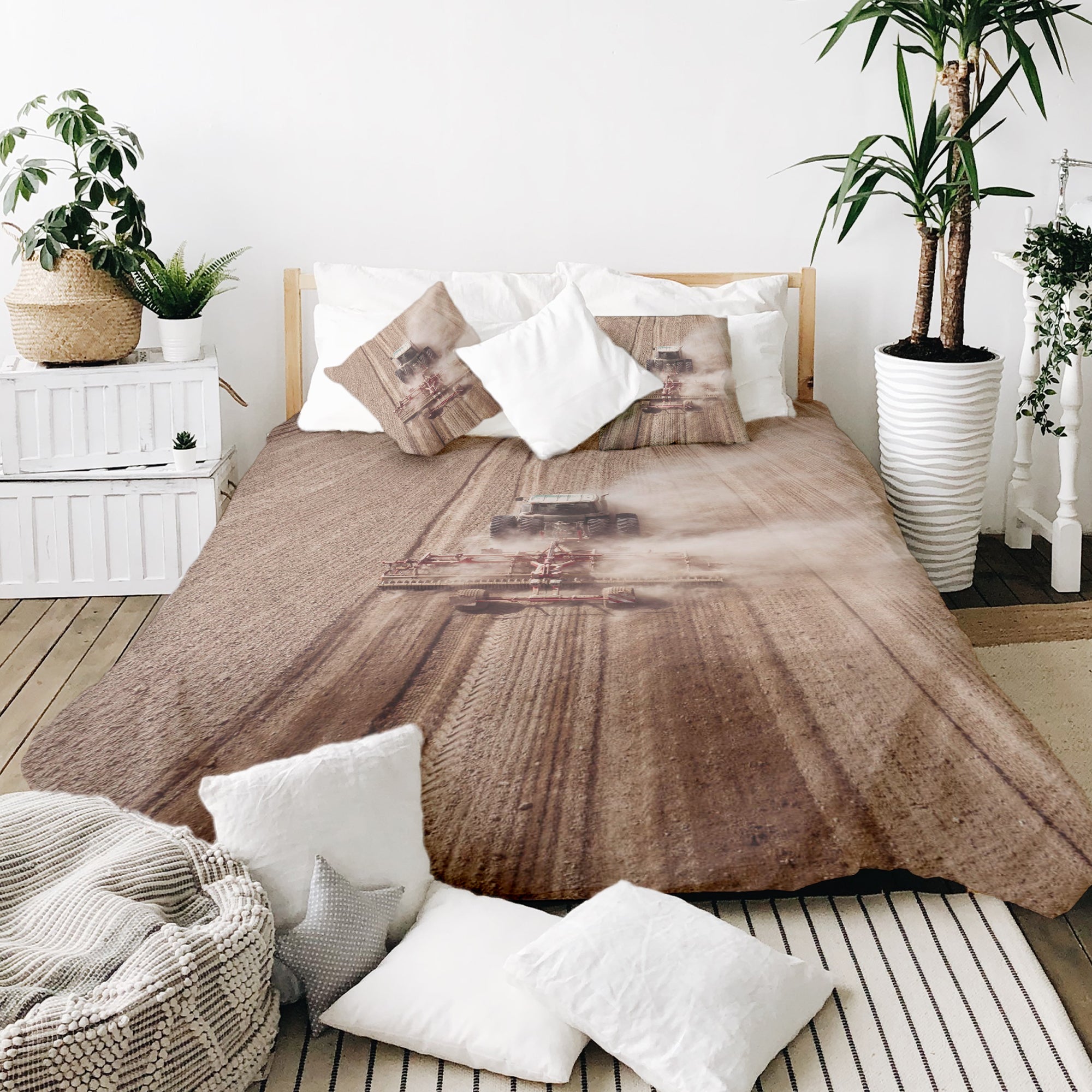 Original Therapiedecke - Baumwollbezug Traktor im Staub