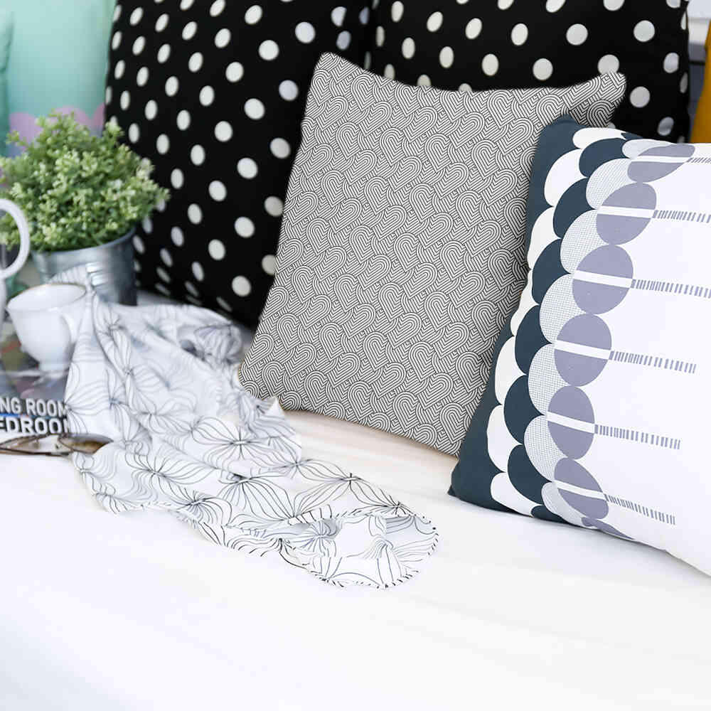 Gesundheitskissen Grau geometrische Herzen