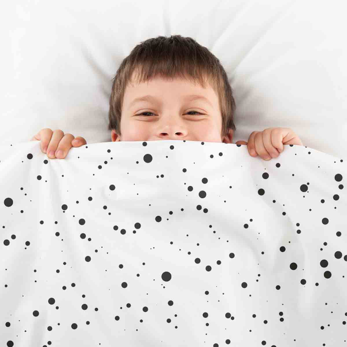 Original Therapiedecke - Baumwoll Bettwäsche Set Pünktchen und Anton