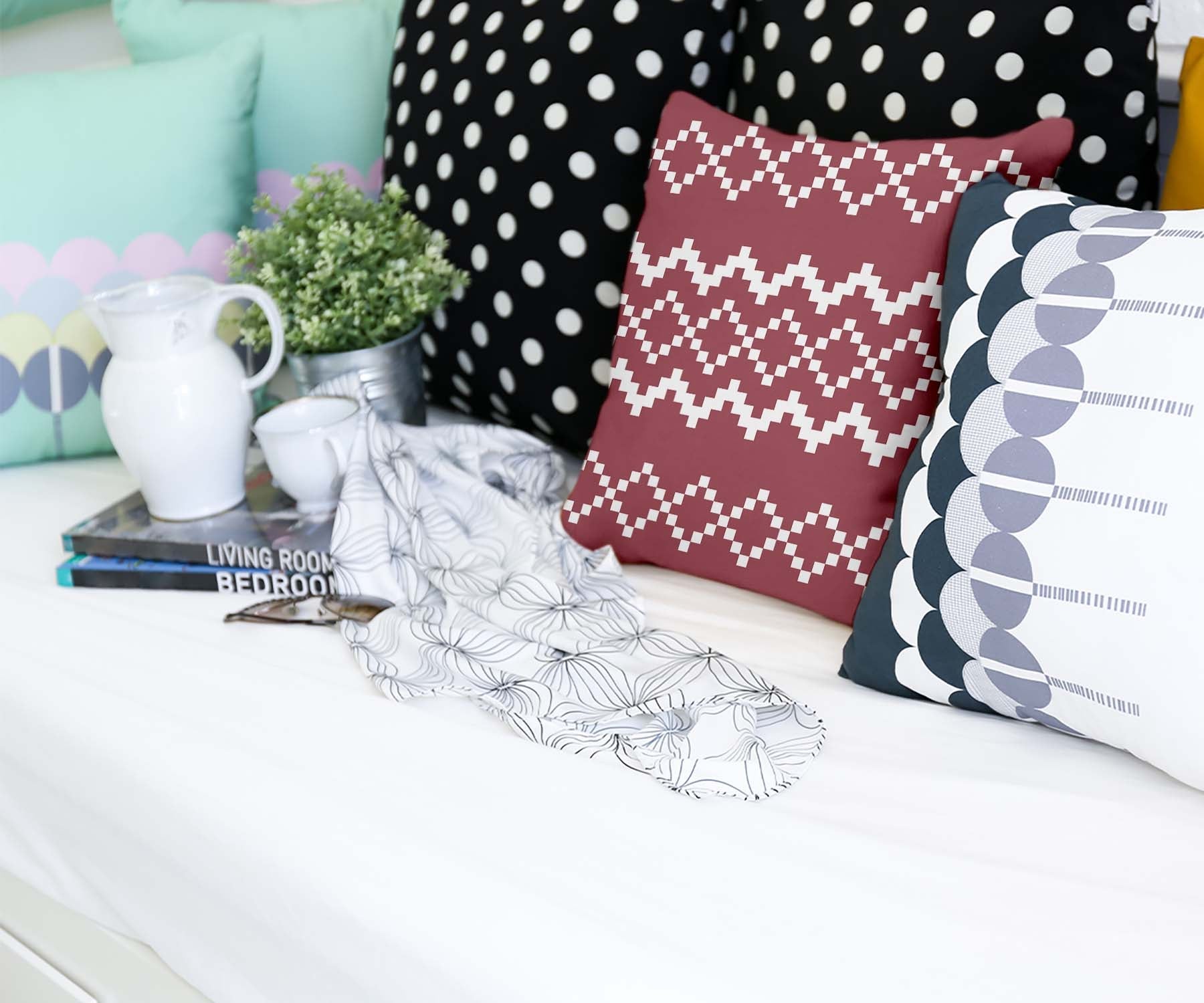 Gesundheitskissen mit rotem Weihnachtsmuster